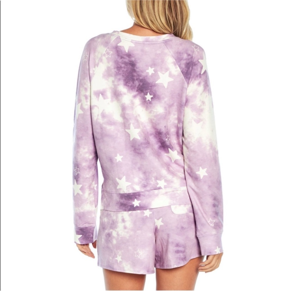 Wildfox lavender sweatshirt and short lounge set - Picture 2 of 3